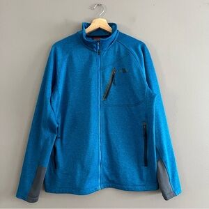 The North Face Men Fleece Hiking Trek Camping Base Layer Heathered Blue Large